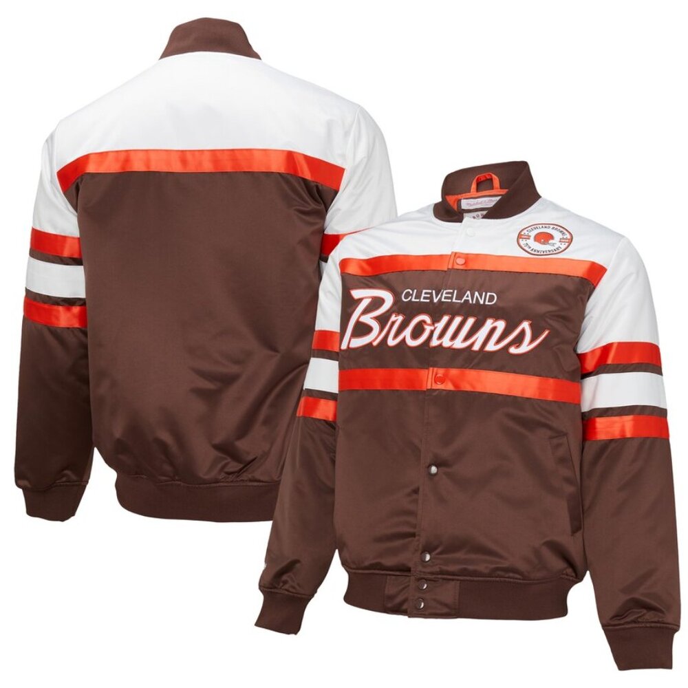 Men's Cleveland Browns Mitchell & Ness 75th Anniversary Jacket | Size: M | NWT
